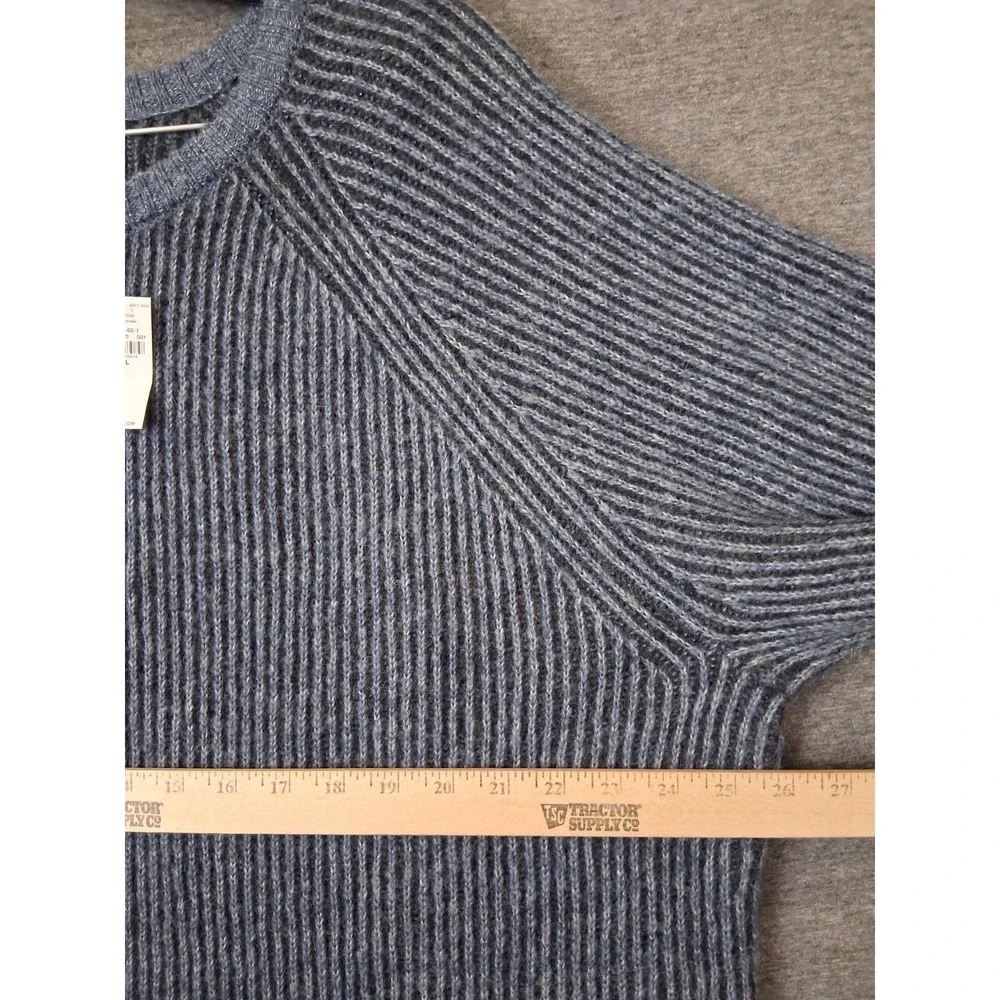 New Old Navy Mens Sweater 2XL Blue Rib Soft Pullover Wool Blend Casual Classic‎